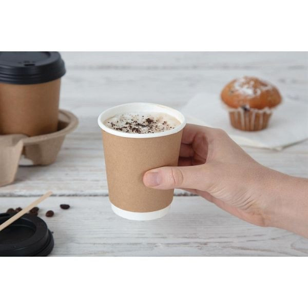 Couvercle Fiesta pour gobelets pour boissons chaudes de 225 ml noir, UE: 50 pièces, CW715