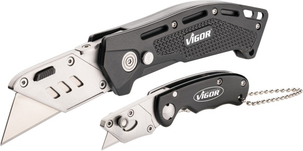 Coffret de couteaux pliants universels VIGOR, nombre d'outils : 2, V7099/2