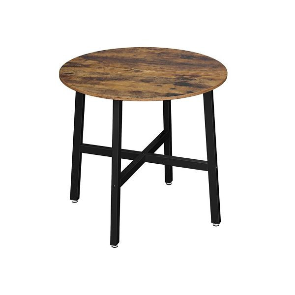VASAGLE Table de cuisine ronde 80 x 75 cm, KDT080B01