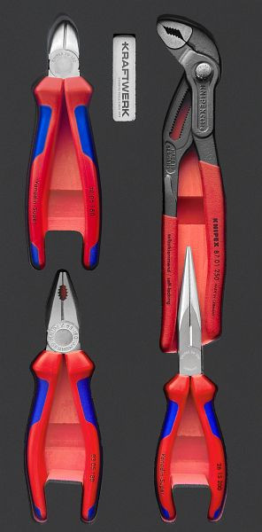 Kraftwerk PRO LINE KNIPEX EVA3 jeu de pinces, 4 pièces, insert 20x40, 105.401.048