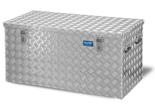 Caisse de transport DENIOS en tôle striée en aluminium, volume 250 litres, 254-872