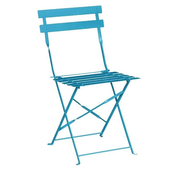 Chaises de patio pliantes Bolero acier bleu azur, UE: 2 pièces, GK982