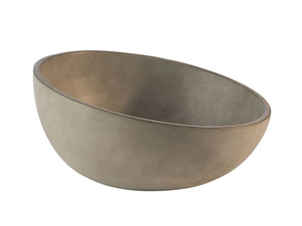 Bol APS -ELEMENT-, Ø 26 cm, hauteur : 7,5 / 13 cm, béton, 1,7 litres, avec fond adapté aux meubles, 30001