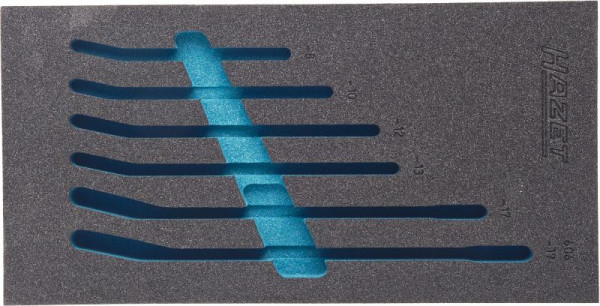 Insert en mousse souple Hazet à 2 composants, pour 163-97/6, 606 N/6, dimensions / longueur : 342 mm x 172 mm, 163-97L