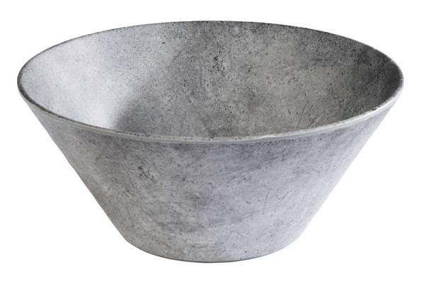 Bol APS -ELEMENT-, Ø 28 cm, hauteur : 12 cm, mélamine, couleur : aspect béton, 3 litres, 84829