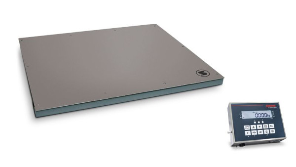 Balances au sol Soehnle étalonnables, avec terminal 3010, charge par étagère 2, charge maximale : 1 500 kg, incréments de chiffres : 200/500 g, 1 500 x 1 250 mm, IP67, 7766.23.001
