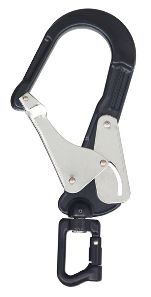 Mousqueton Kratos en aluminium, type Keylock avec émerillon, FA5022760
