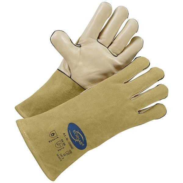 Korsar gant de soudeur Koriweld II brun clair en taille 10, SU: 12 paires, 1350582010