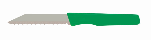Couteau à pain / couteau de cuisine Schneider avec bord dentelé, vert, longueur de lame 87 mm, longueur totale 185 mm, 260964