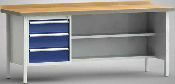 Etabli standard KLW - 2000 x 700 x 840 mm L x P x H, WS138N-2000M40-E1630