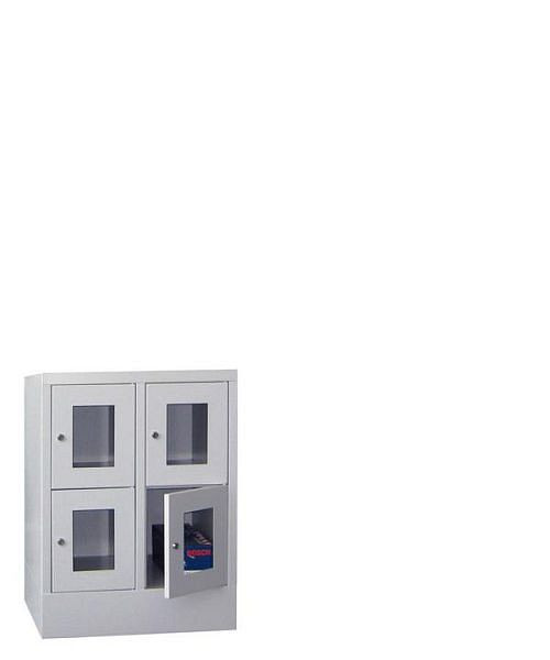 Armoires de vestiaire PAVOY avec piètement, largeur du compartiment 300 mm, avec portes vitrées, 21213-223-091