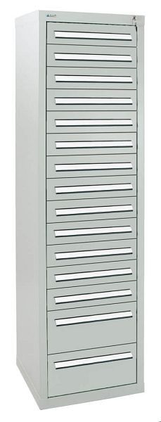 armoire à tiroirs émoussés série T-100/35-5, RAL 7035/7035, 15 tiroirs (13x100, 2x200mm), 8155707