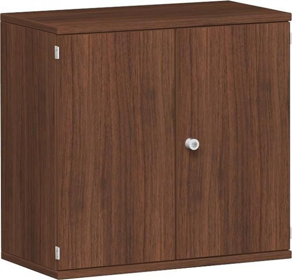 armoire à portes battantes geramöbel 1 étagère décorative, verrouillable, 800x425x768, noyer/noyer, N-10D208-NN