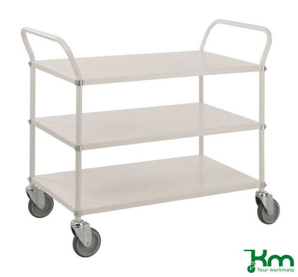 Kongamek Light Shelf Chariot, 4 roulettes pivotantes, Blanc, KM4148