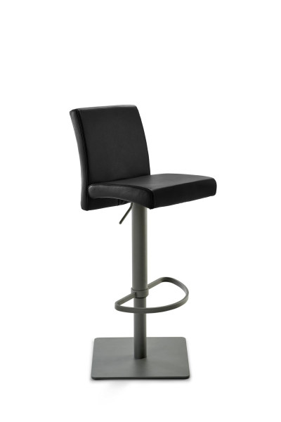 Tabouret de bar et de comptoir Mayer Sitzmöbel , structure laquée gris, coque d'assise rembourrée, hauteur d'assise 53 - 79 cm, anthracite, 1286_14_30487