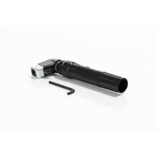 Porte-électrode ELMAG spécial pour câble Ø maxi 70 mm², Ø électrode maxi 5,0 mm, 490g, coudé, fixation de l'électrode par poignée tournante, 57354