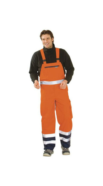 Salopette de pluie haute visibilité Planam, orange/marine, taille M, 2066048