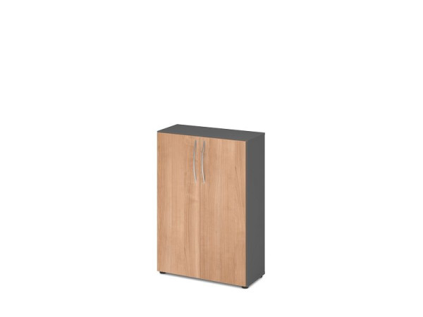 Armoire Hammerbacher 3OH 34, profondeur 6 cm BM graphite/noyer, V4550/G/N/BM