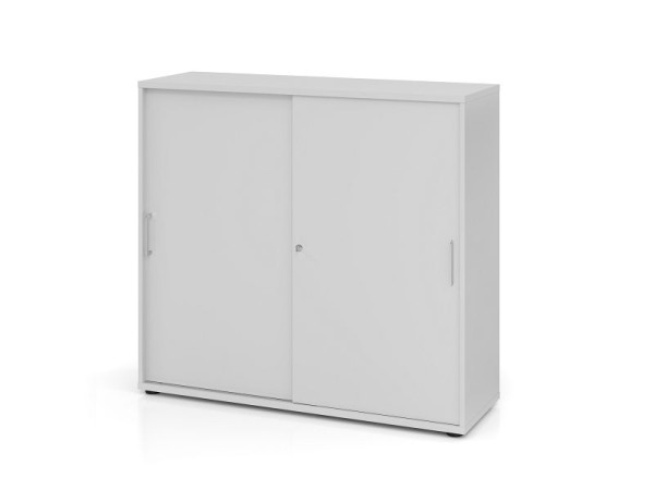 Armoire à portes coulissantes Hammerbacher 1753S BS, 3 OH, corps : gris / façade : gris, 120 x 40 x 110 cm (LxPxH), V1753S/5/5/BS