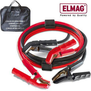 Jeu de câbles volants ELMAG max.1000 A, bornes polaires entièrement isolées, 2 x 5 m, 50 mm², avec protection contre la tension, sac de transport, 55021
