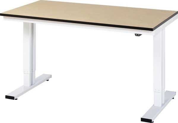 Table de travail RAU série adlatus 300 (réglable électriquement en hauteur), plan de travail en MDF, 1500x720-1120x800 mm, 08-WT-150-080-F
