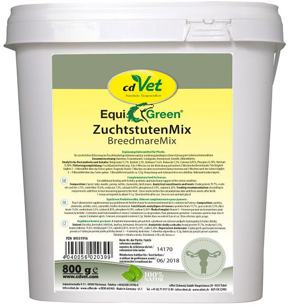 cdVet EquiGreen Poulinière Mix 800g, 2039