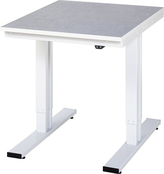 Table de travail RAU série adlatus 300 (réglable en hauteur électriquement), plan de travail avec revêtement linoléum/universel, 750x720-1120x1000 mm, 08-WT-075-100-L