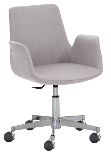 Fauteuil Mayer Sitzmöbel , avec piètement en aluminium (ø 61 cm), gris-bleu, 2010_01_30604