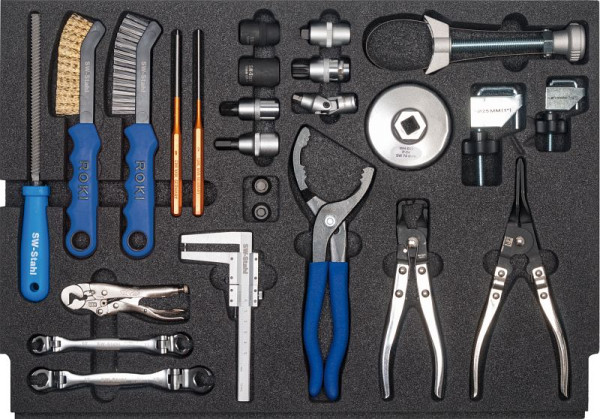 Gamme de chariots d'atelier SW-Stahl, outils d'entretien pour l'huile, le carburant et les freins, 26 pièces, Z3000-26