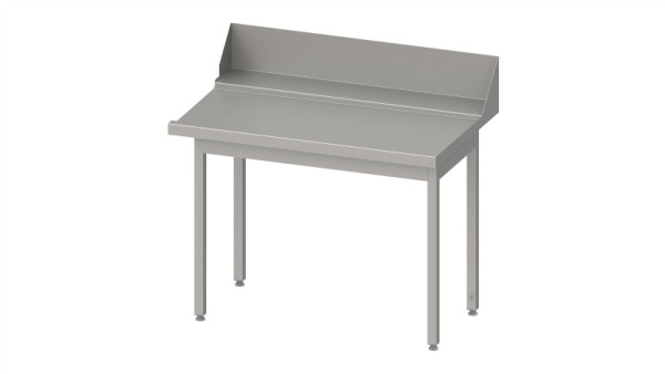 Table d'évacuation Stalgast "Pro", guide panier avec pente, 1500x750x880mm, montage côté droit, dosseret : 200mm, couverture de piscine, soudée, VAL15713RA