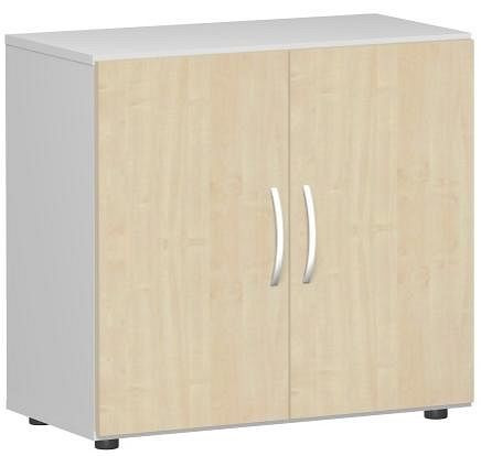 armoire à portes battantes geramöbel avec pieds, amortisseur de porte inclus, non verrouillable, 800x420x752, érable/gris clair, S-382100-AL