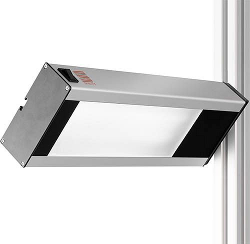 Lampe de poste de travail satellite Bedrunka+Hirth basic-line gauche, dimensions en mm (LxPxH) : 430 x 135 x 57, 03L43SATML