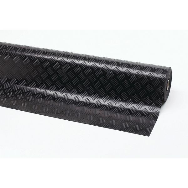 Notrax Check 'n' Roll Tapis de sol et revêtement de sol en nitrile 3 mm 746GR, Noir, 140 cm, vendu au mètre, 746C0140GR