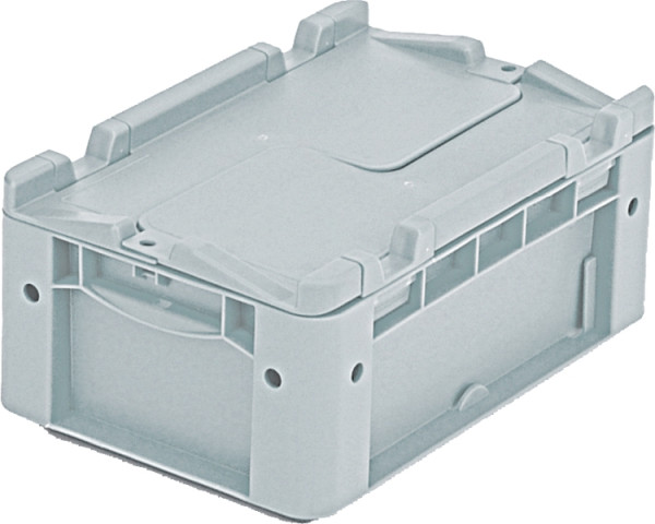 BITO Euro bac gerbable XL set /XLD32121 300x200x120 gris, couvercle, C0290-0586