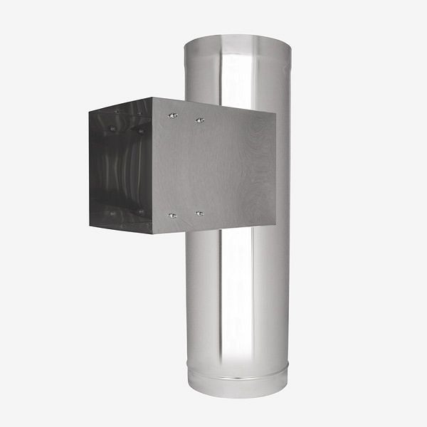 Tube de goulotte de porte HKW - acier inoxydable Ø 250 mm - carré, 708260-25