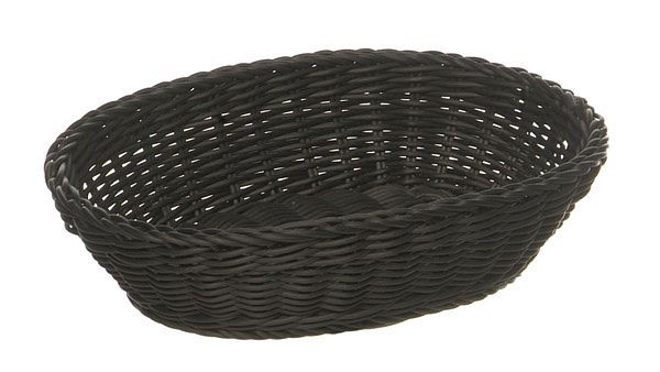 Panier APS, ovale, 25 x 19 cm, hauteur : 6,5 cm, polypropylène, noir, -PROFI LINE-, 50802