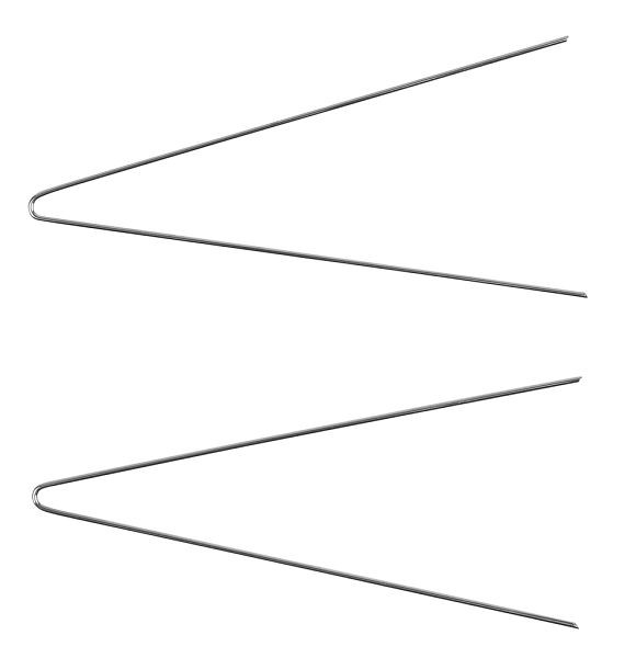 KS Tools Outil à aiguille de démontage de serrure de contact Mercedes diamètre 1, 25 mm, 2 pièces, 500.1383