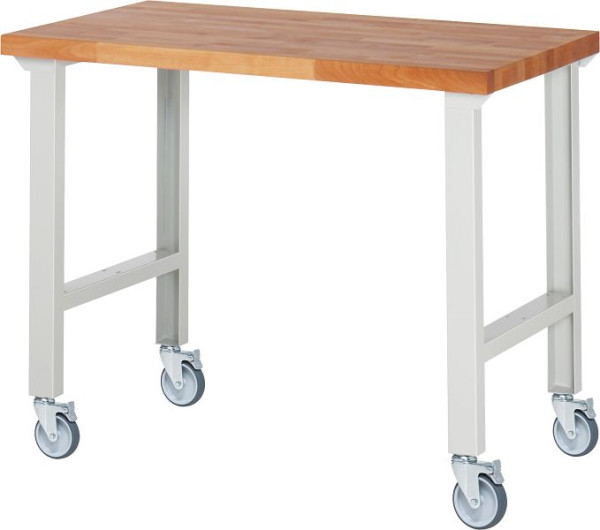 Etabli mobile RAU 7000-1, 1250x700x1000mm, 4 roulettes pivotantes, 05-7000-1-127B4S4.12