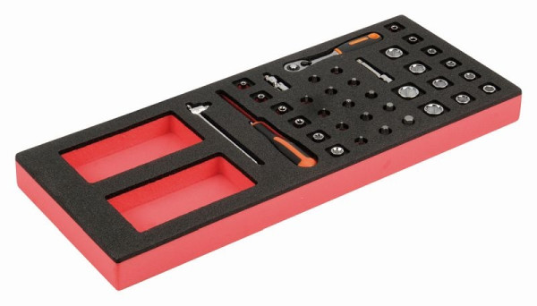 Insert Bahco 1/3, clé à douille + accessoires 1/4", 37 pièces, FF1E2001