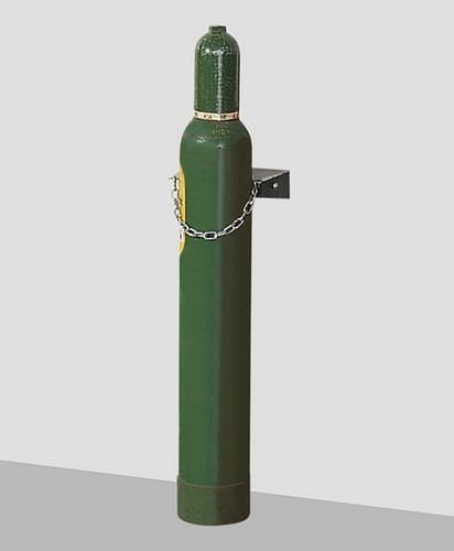 Support mural pour bouteille de gaz DENIOS WH 140-S, acier galvanisé, pour 1 bouteille (Ø 140 mm), 136-479