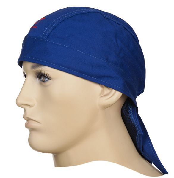 ELMAG bandana de protection contre la chaleur 'bleu WELDAS 23-3612, en coton, diamètre de la tête 46-68 cm, 'ignifuge', 59179
