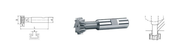 ELMAG Fraise à rainurer en T HSS Co5 DIN 851, Ø 19,0 mm, 73404