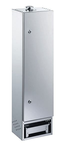 Fumoir Peetz en acier inoxydable avec porte, HxLxP: 100cm x 26cm x 21cm, 340095