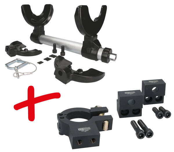 Kit de compresseur de ressort KS Tools avec support de jambe de force universel, 13 pièces, 500.8495