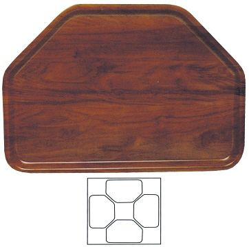 Plateau Contacto, hexagonal 32 x 47 cm décor : noyer, 3405/470