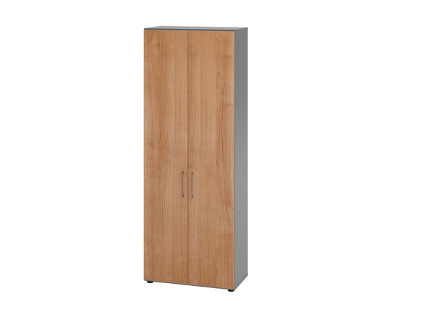 Hammerbacher armoire combinée 6OH 968T6 graphite/noyer, 80 x 42 x 215,4 cm, V968T6/G/N/BS