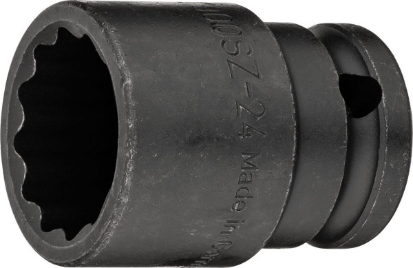 Impact Hazet, douille tournevis machine, double hexagone, carré creux 12,5 mm, 24 mm, 900SZ-24