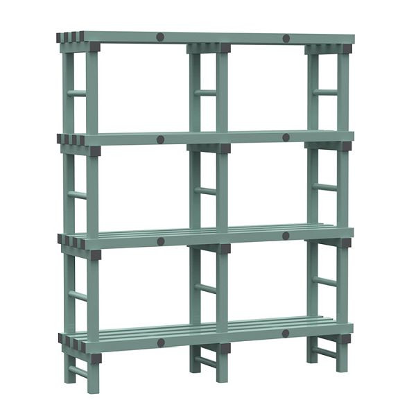 Etagère Euro REA 1500x400x1750mm, 4 montants au pas de 450mm, 308.145