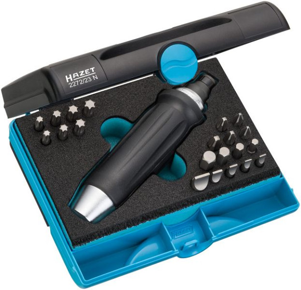 Jeu de tournevis à choc Hazet bit, 6 pans plein 8, profil Phillips PH, profil à six pans creux, nombre d'outils : 23, 2272/23N