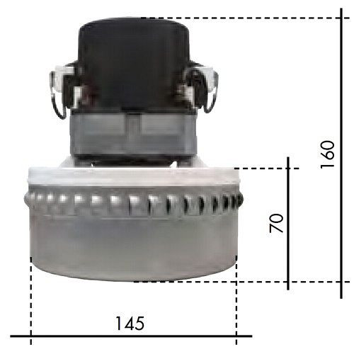 Moteur d'aspiration / turbine d'aspiration LAVOR avec protection moteur 1000 W (A40), 37550018